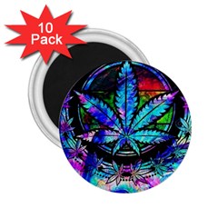 Cannabis Psychedelic 2 25  Magnets (10 Pack)  by Cowasu