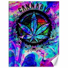 Cannabis Psychedelic Canvas 18  X 24  by Cowasu