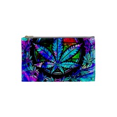 Cannabis Psychedelic Cosmetic Bag (small) by Cowasu