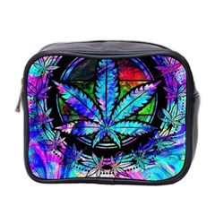 Cannabis Psychedelic Mini Toiletries Bag (two Sides) by Cowasu