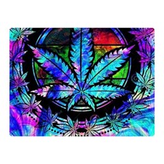 Cannabis Psychedelic Two Sides Premium Plush Fleece Blanket (mini)