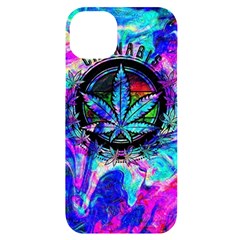 Cannabis Psychedelic Iphone 14 Plus Black Uv Print Case