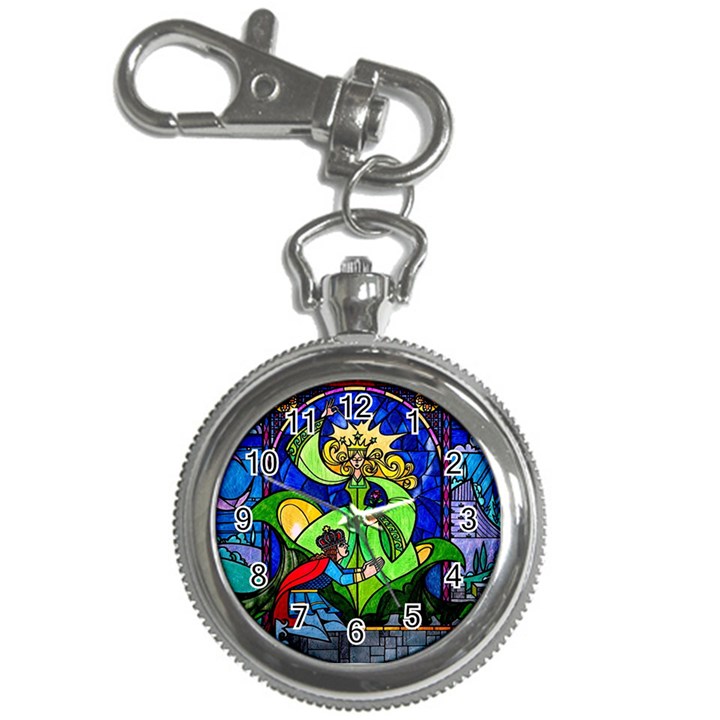 Beauty Stained Glass Rose Key Chain Watches