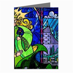 Beauty Stained Glass Rose Greeting Cards (pkg Of 8) by Cowasu