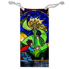 Beauty Stained Glass Rose Jewelry Bag by Cowasu