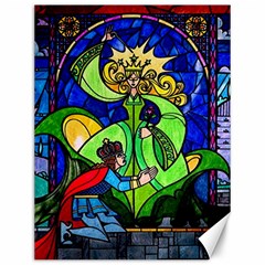 Beauty Stained Glass Rose Canvas 12  X 16  by Cowasu