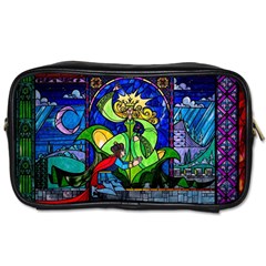 Beauty Stained Glass Rose Toiletries Bag (one Side) by Cowasu