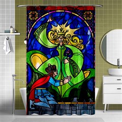 Beauty Stained Glass Rose Shower Curtain 48  X 72  (small)  by Cowasu