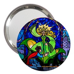 Beauty Stained Glass Rose 3  Handbag Mirrors by Cowasu