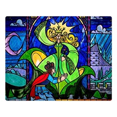 Beauty Stained Glass Rose Two Sides Premium Plush Fleece Blanket (large) by Cowasu