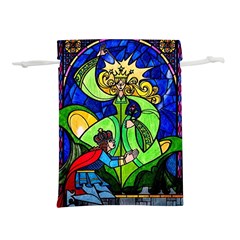 Beauty Stained Glass Rose Lightweight Drawstring Pouch (s) by Cowasu