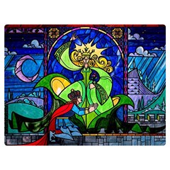 Beauty Stained Glass Rose Premium Plush Fleece Blanket (extra Small) by Cowasu