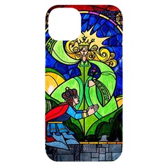 Beauty Stained Glass Rose Iphone 14 Plus Black Uv Print Case by Cowasu