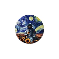 Starry Surreal Psychedelic Astronaut Space Golf Ball Marker (4 Pack) by Cowasu