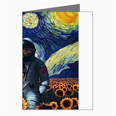 Starry Surreal Psychedelic Astronaut Space Greeting Cards (pkg Of 8) by Cowasu