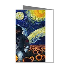 Starry Surreal Psychedelic Astronaut Space Mini Greeting Cards (pkg Of 8) by Cowasu