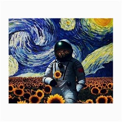 Starry Surreal Psychedelic Astronaut Space Small Glasses Cloth by Cowasu