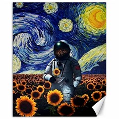 Starry Surreal Psychedelic Astronaut Space Canvas 16  X 20  by Cowasu