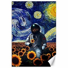 Starry Surreal Psychedelic Astronaut Space Canvas 20  X 30  by Cowasu