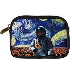 Starry Surreal Psychedelic Astronaut Space Digital Camera Leather Case by Cowasu