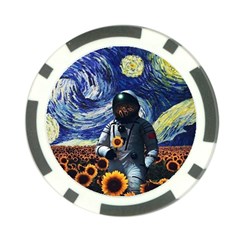 Starry Surreal Psychedelic Astronaut Space Poker Chip Card Guard (10 Pack) by Cowasu