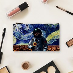 Starry Surreal Psychedelic Astronaut Space Cosmetic Bag (small) by Cowasu