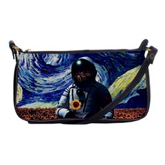 Starry Surreal Psychedelic Astronaut Space Shoulder Clutch Bag by Cowasu