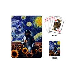 Starry Surreal Psychedelic Astronaut Space Playing Cards Single Design (mini) by Cowasu