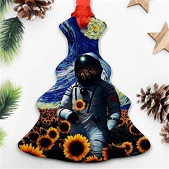 Starry Surreal Psychedelic Astronaut Space Ornament (christmas Tree)  by Cowasu