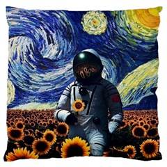 Starry Surreal Psychedelic Astronaut Space Large Cushion Case (two Sides) by Cowasu