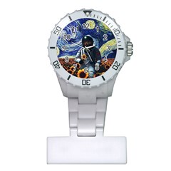 Starry Surreal Psychedelic Astronaut Space Plastic Nurses Watch by Cowasu