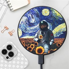 Starry Surreal Psychedelic Astronaut Space Wireless Fast Charger(black) by Cowasu