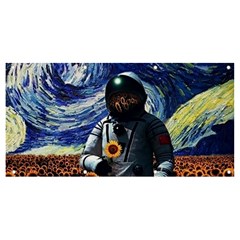 Starry Surreal Psychedelic Astronaut Space Banner And Sign 8  X 4  by Cowasu