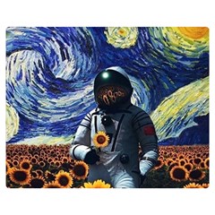 Starry Surreal Psychedelic Astronaut Space Premium Plush Fleece Blanket (medium) by Cowasu