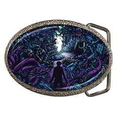 Horror Psychedelic Art Belt Buckles by Cowasu