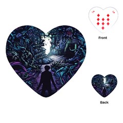 Horror Psychedelic Art Playing Cards Single Design (heart)