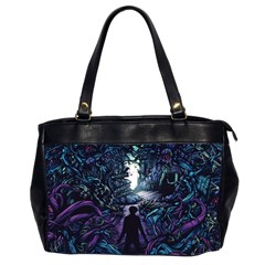 Horror Psychedelic Art Oversize Office Handbag (2 Sides) by Cowasu