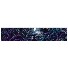 Horror Psychedelic Art Small Premium Plush Fleece Scarf by Cowasu