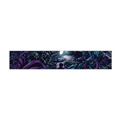 Horror Psychedelic Art Premium Plush Fleece Scarf (mini) by Cowasu