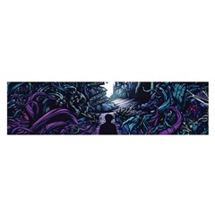 Horror Psychedelic Art Oblong Satin Scarf (16  X 60 ) by Cowasu