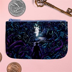 Horror Psychedelic Art Large Coin Purse by Cowasu