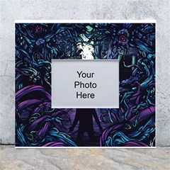 Horror Psychedelic Art White Wall Photo Frame 5  X 7  by Cowasu