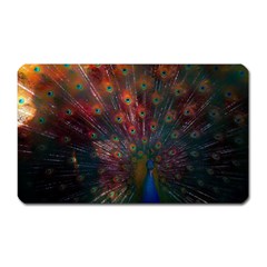 Red Peacock Feather Magnet (rectangular) by Cowasu