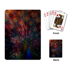 Red Peacock Feather Playing Cards Single Design (rectangle) by Cowasu