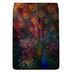 Red Peacock Feather Removable Flap Cover (l) by Cowasu