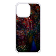 Red Peacock Feather Iphone 13 Pro Tpu Uv Print Case by Cowasu