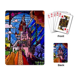 Beauty Stained Glass Castle Building Playing Cards Single Design (rectangle) by Cowasu