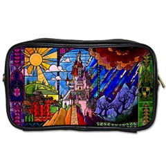 Beauty Stained Glass Castle Building Toiletries Bag (two Sides) by Cowasu