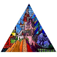 Beauty Stained Glass Castle Building Wooden Puzzle Triangle by Cowasu