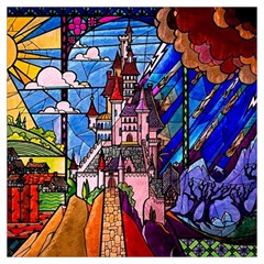 Beauty Stained Glass Castle Building Lightweight Scarf  by Cowasu